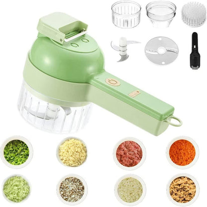 4-in-1 Portable Electric Vegetable Cutter Set