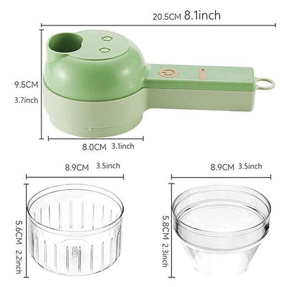 4-in-1 Portable Electric Vegetable Cutter Set