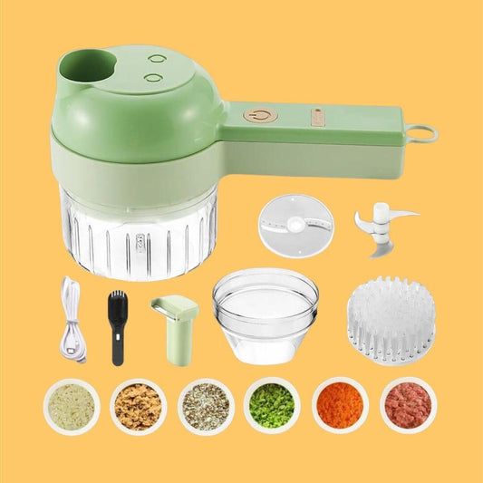 4-in-1 Portable Electric Vegetable Cutter Set