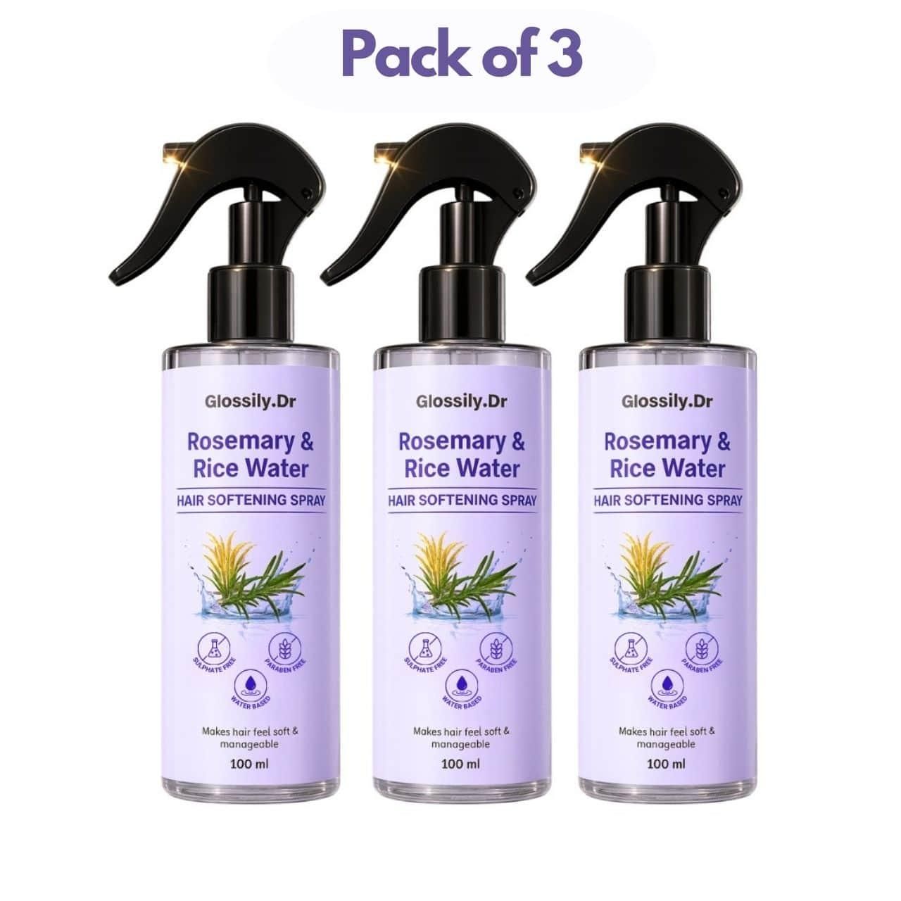 Rosemary & Rice Water Hair Oil (Pack of 3)